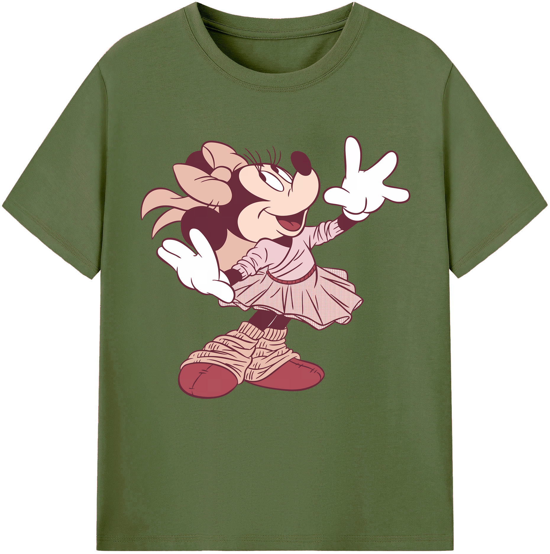 （画像用） ミッキーマウス Mickey Mouse 綿100％半袖Tシャツ（フロントプリント）